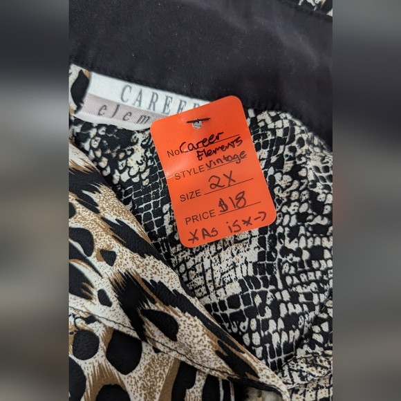 Career Elements Plus Size Vintage Blouse - Picture 7 of 8